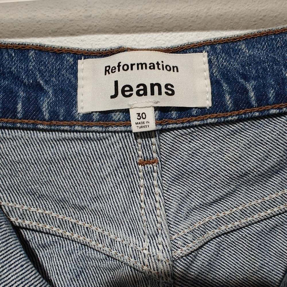 High Rise Straight Jeans Distressed Colorado Shadow Size 30 - Picture 3 of 8